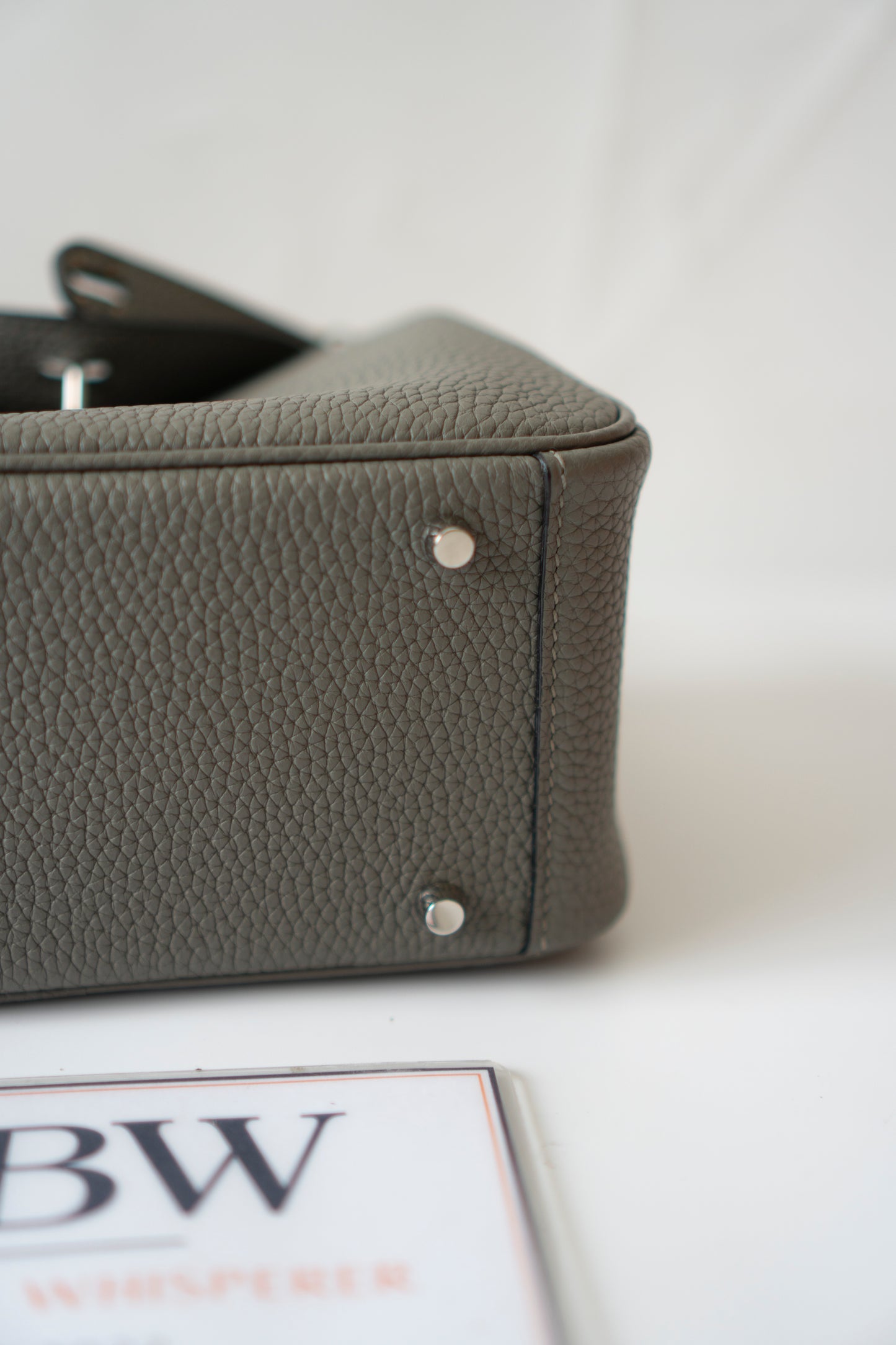 Mini Lindy – Gris Meyer Clemence Leather with Palladium Hardware