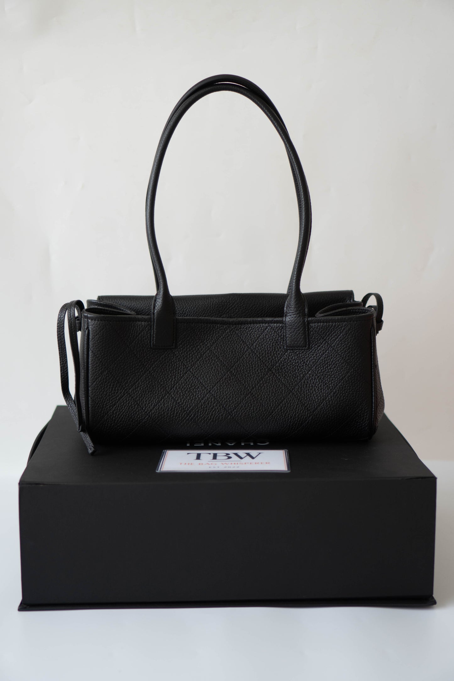 26S Shopping Tote East-West – Black Caviar Leather with Gold Hardware