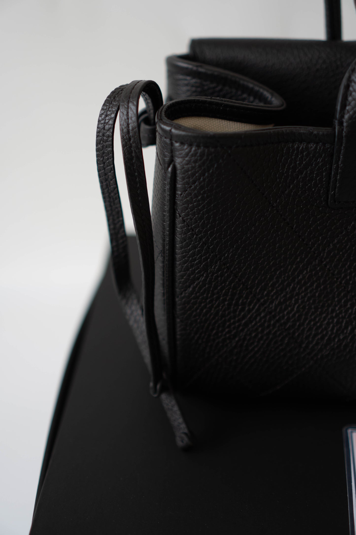 26S Shopping Tote East-West – Black Caviar Leather with Gold Hardware