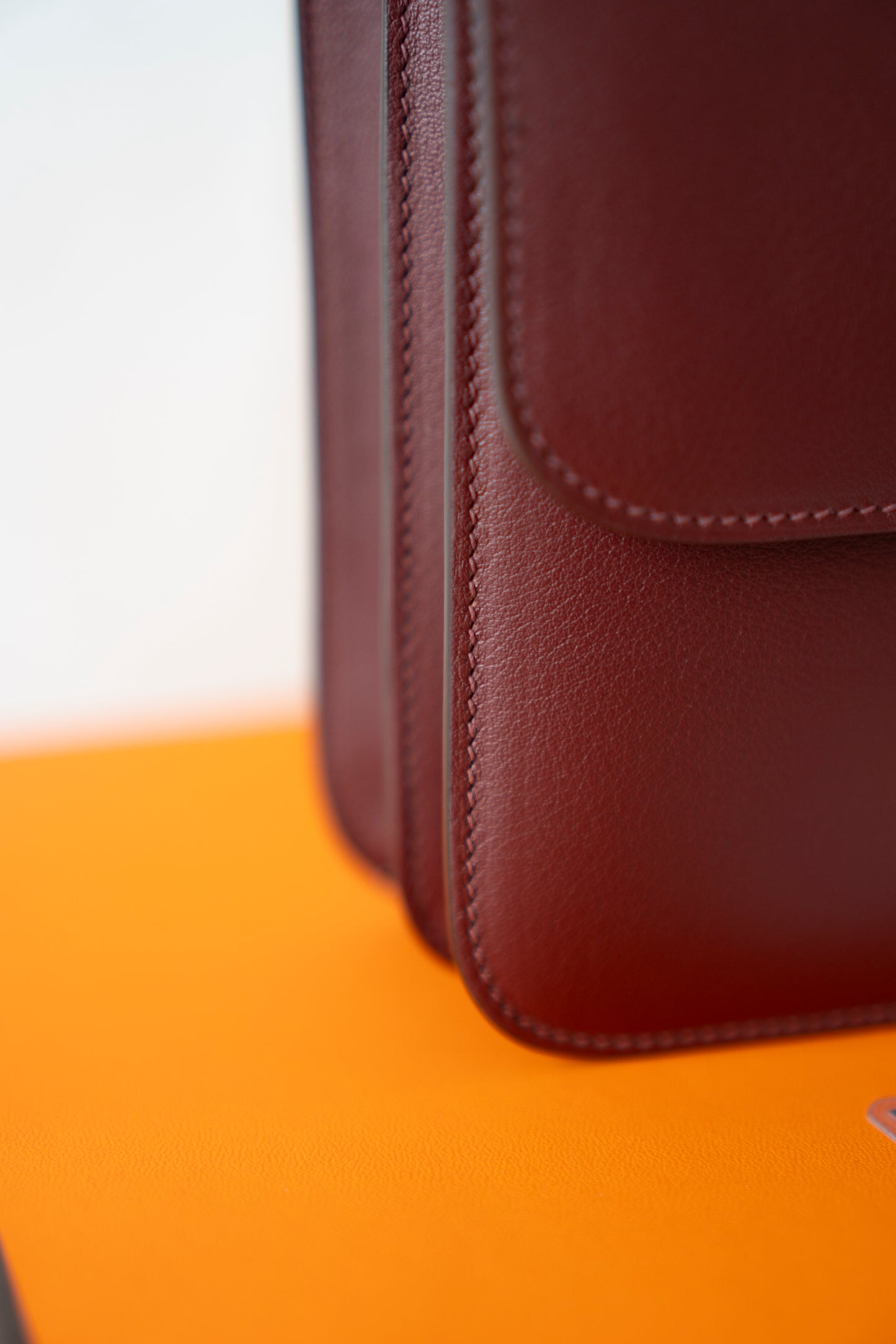 Constanc 24 – Rouge H Evercolor Leather with Gold Hardware (Leather-Covered H Clasp)