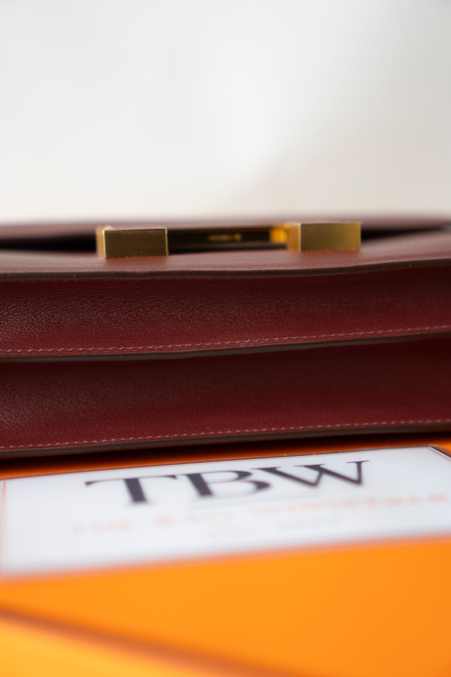 Constanc 24 – Rouge H Evercolor Leather with Gold Hardware (Leather-Covered H Clasp)
