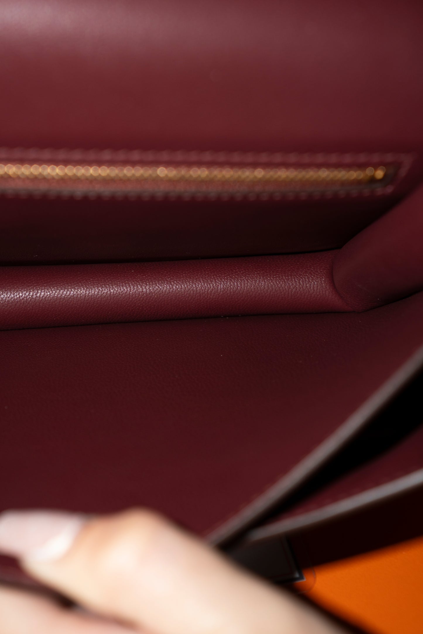 Constanc 24 – Rouge H Evercolor Leather with Gold Hardware (Leather-Covered H Clasp)
