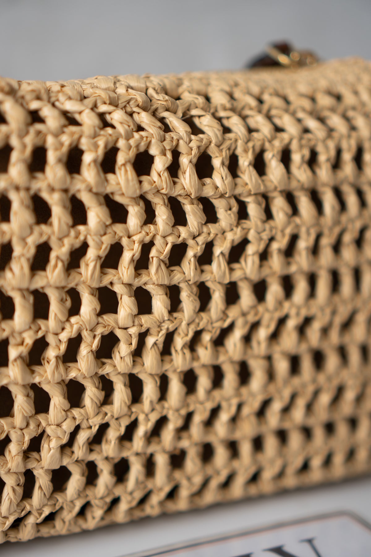 Petite Malle Raffia – Natural Raffia & Tan Calfskin Leather with Gold Hardware