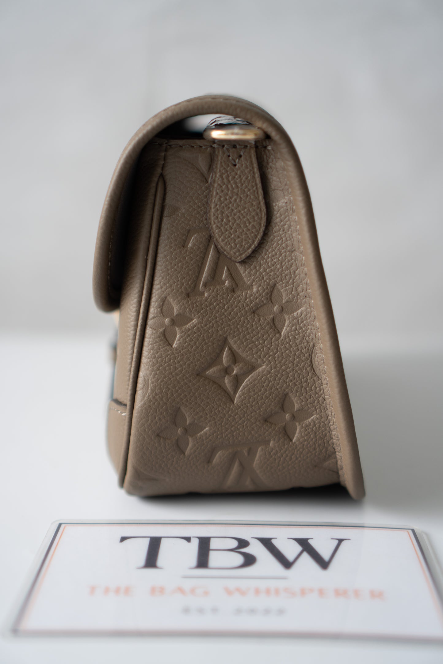 Diane Monogram Empreinte – Tourterelle / Taupe Grained Leather with Gold Hardware