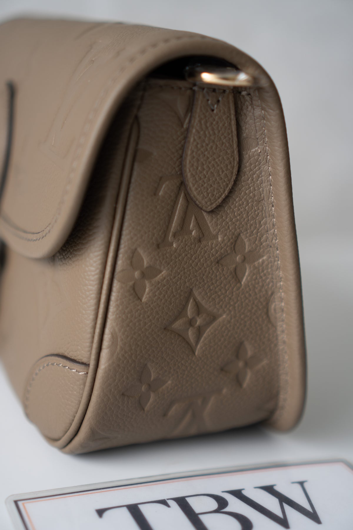 Diane Monogram Empreinte – Tourterelle / Taupe Grained Leather with Gold Hardware