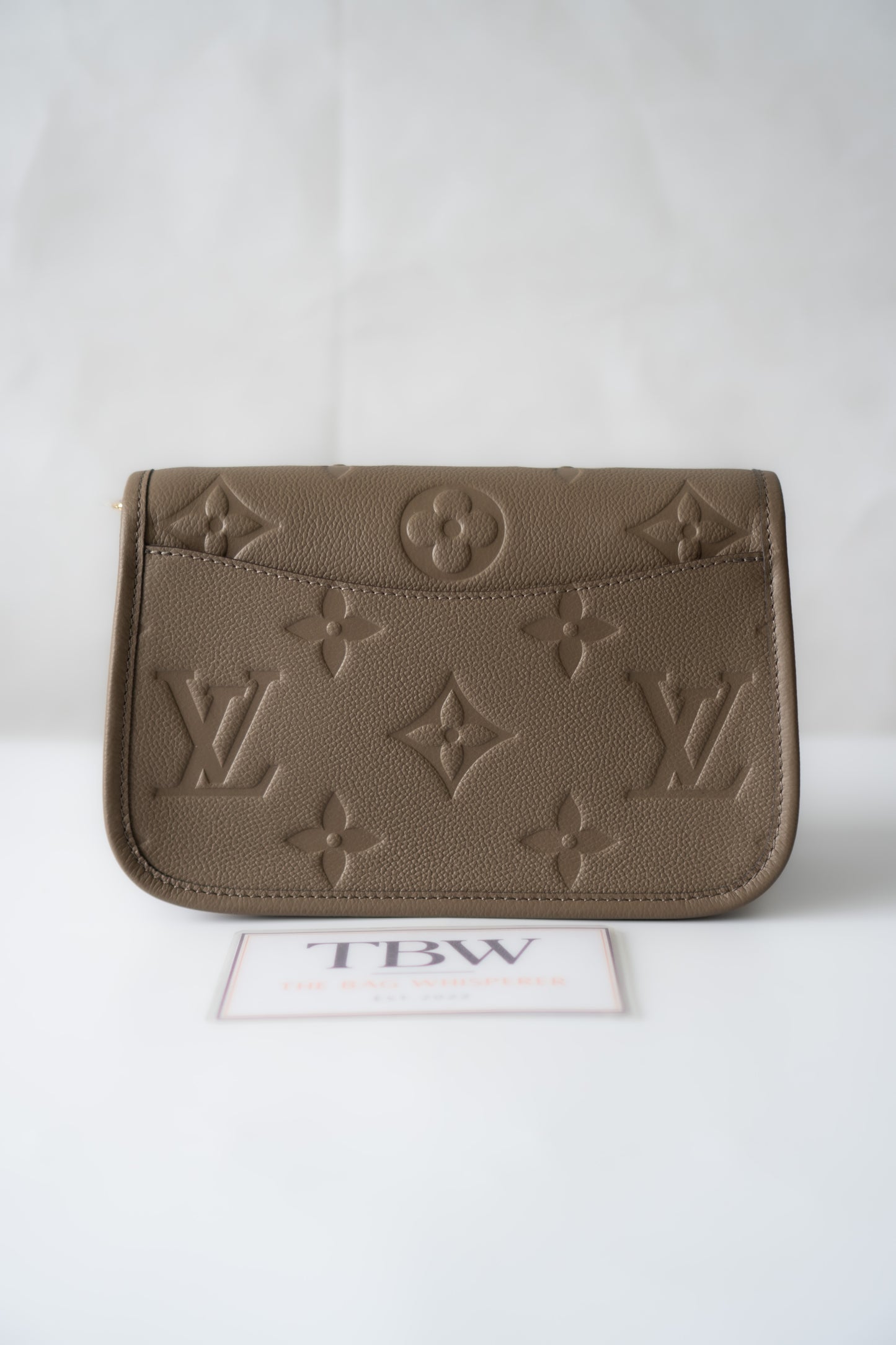 Diane Monogram Empreinte – Tourterelle / Taupe Grained Leather with Gold Hardware