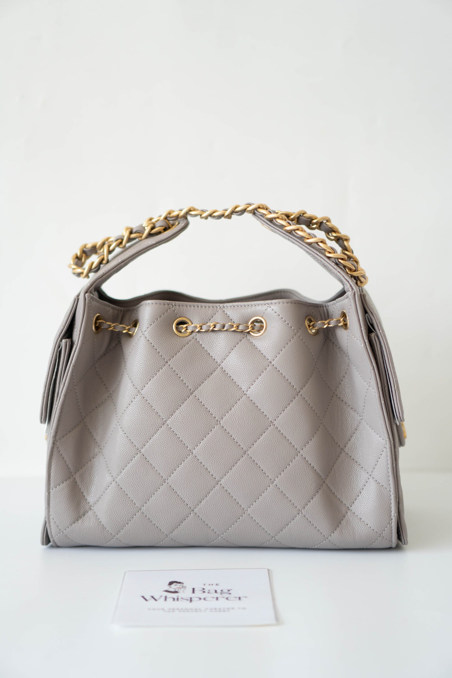 25K Small Hobo Bag – Lilac Grained Calfskin with Gold Hardware