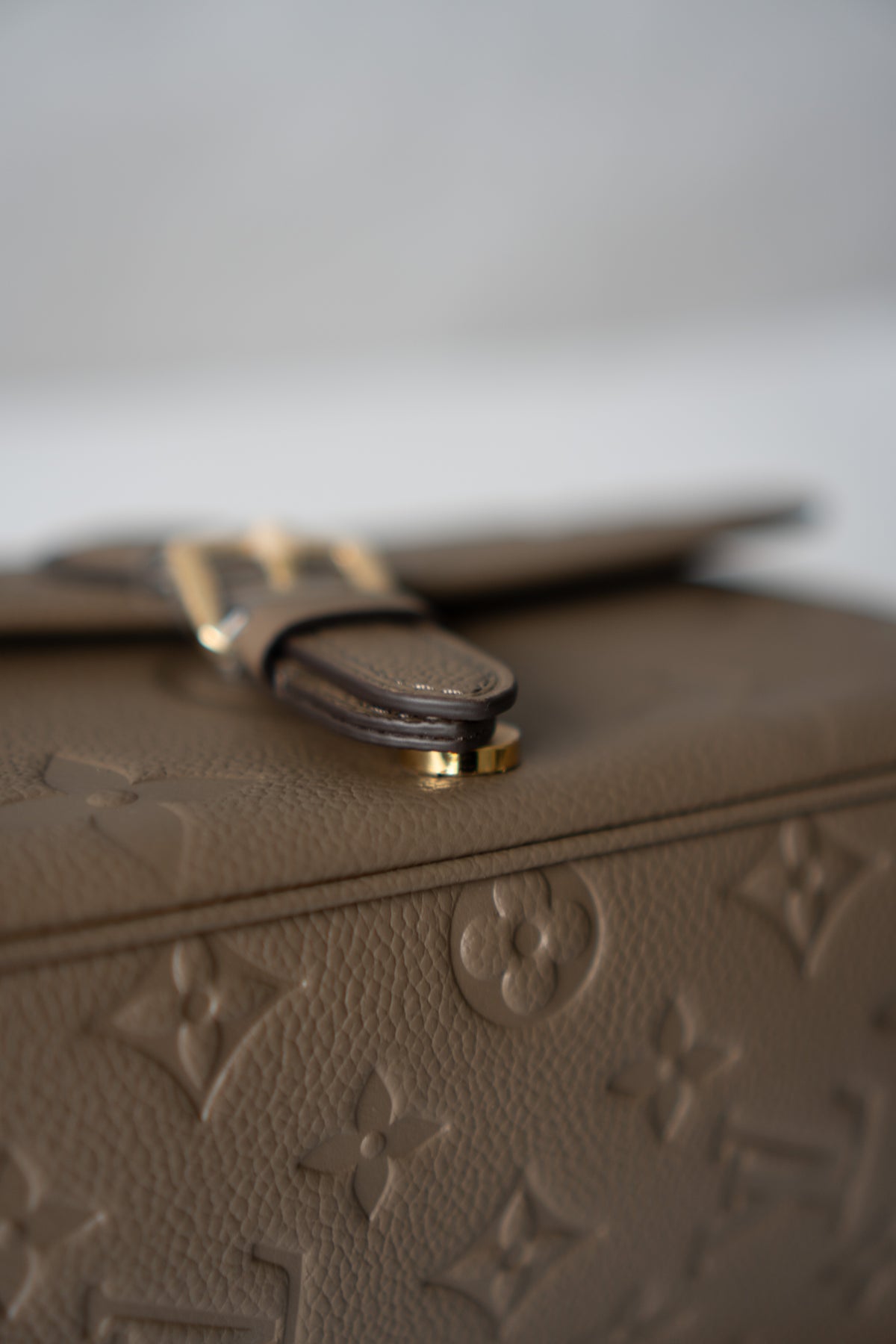 Diane Monogram Empreinte – Tourterelle / Taupe Grained Leather with Gold Hardware