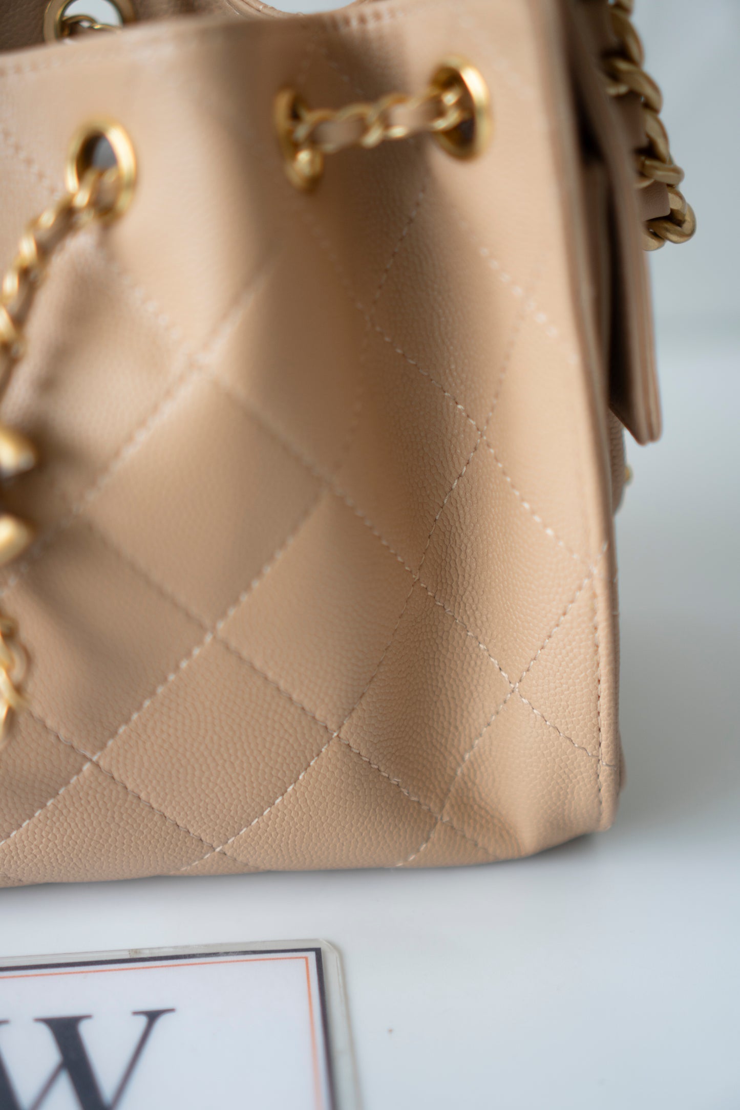 C25 Mini – Dark Beige Caviar Leather with Gold Hardware