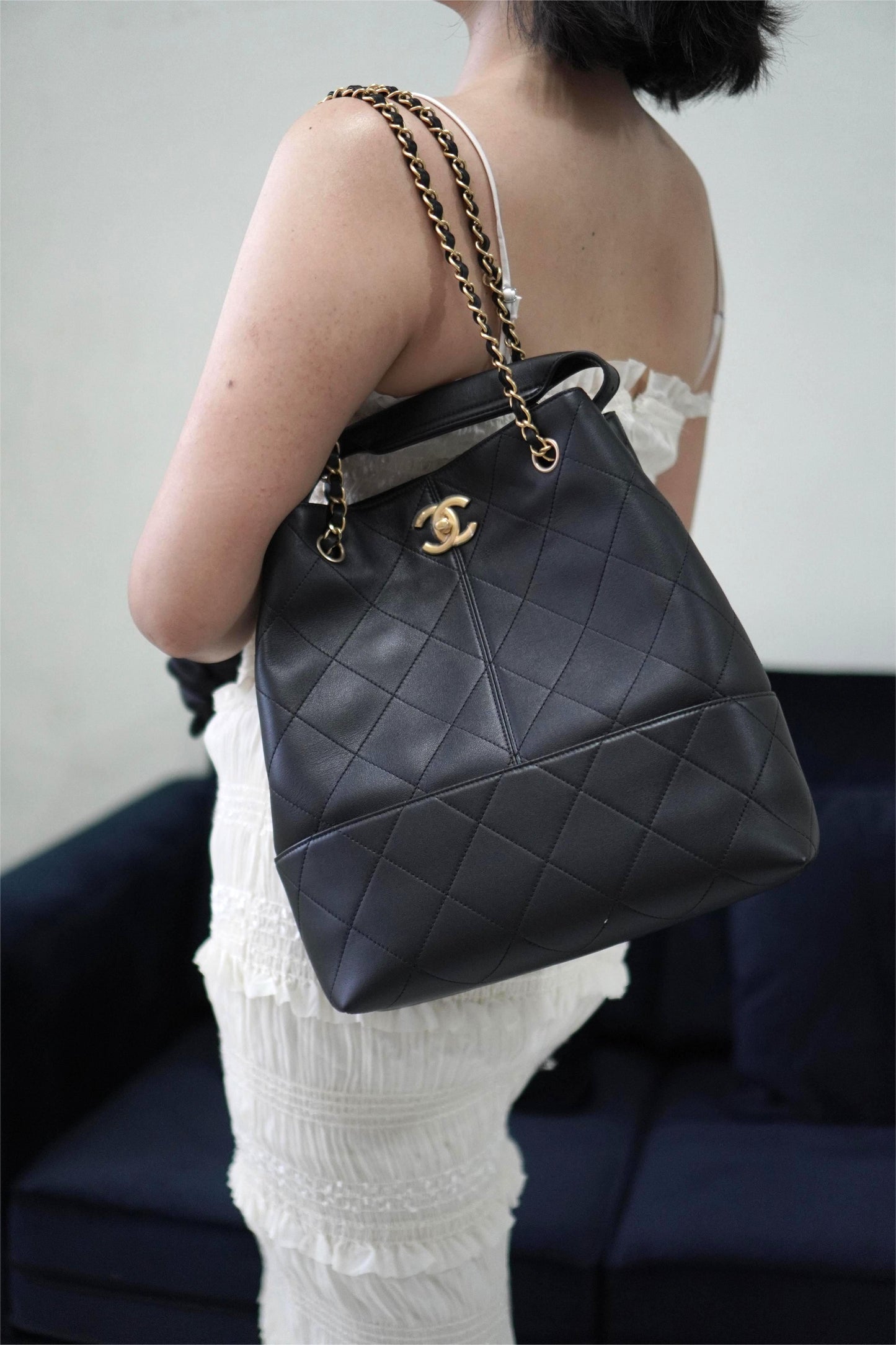 25A Shopping Tote in Durable Lambskin