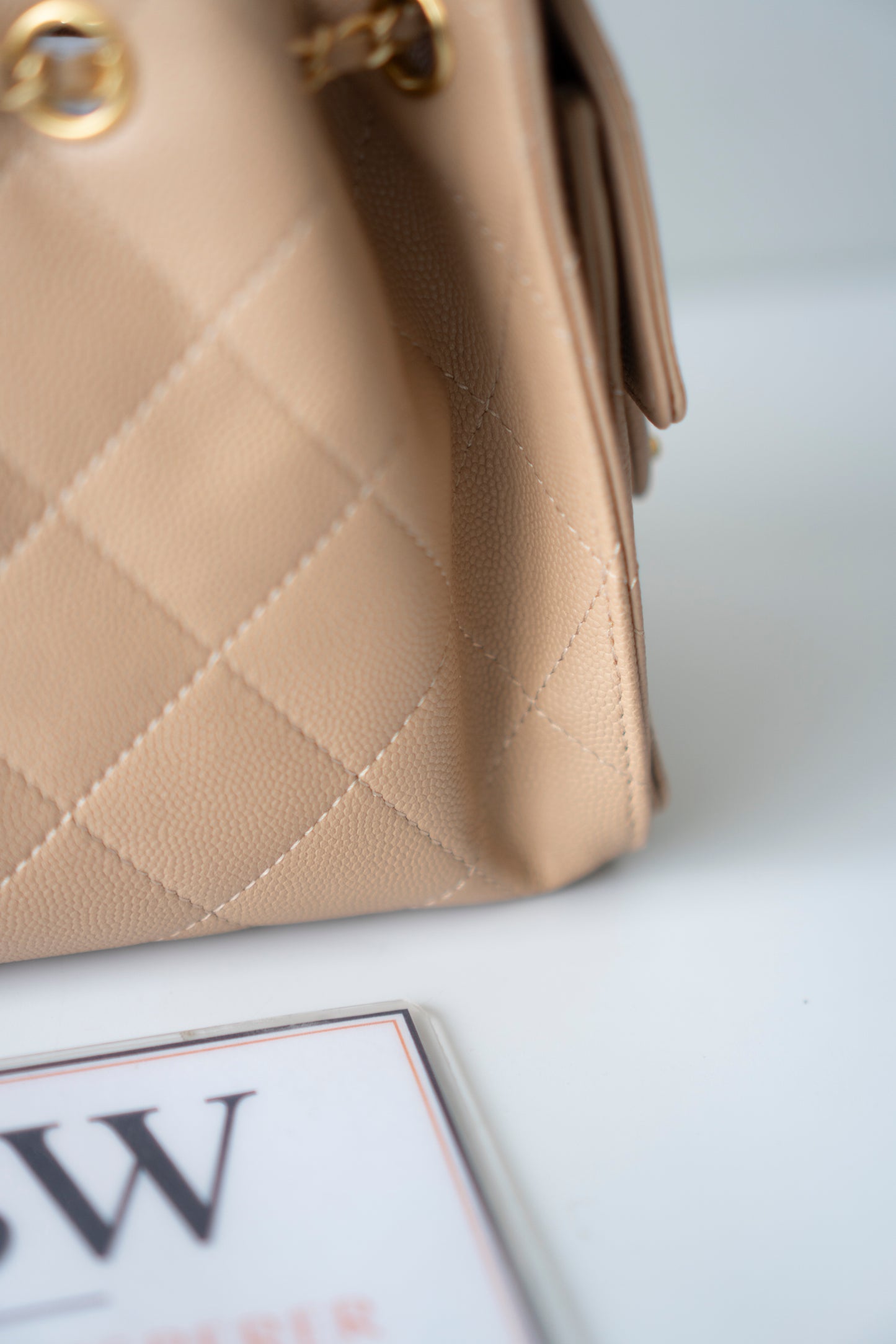 C25 Mini – Dark Beige Caviar Leather with Gold Hardware