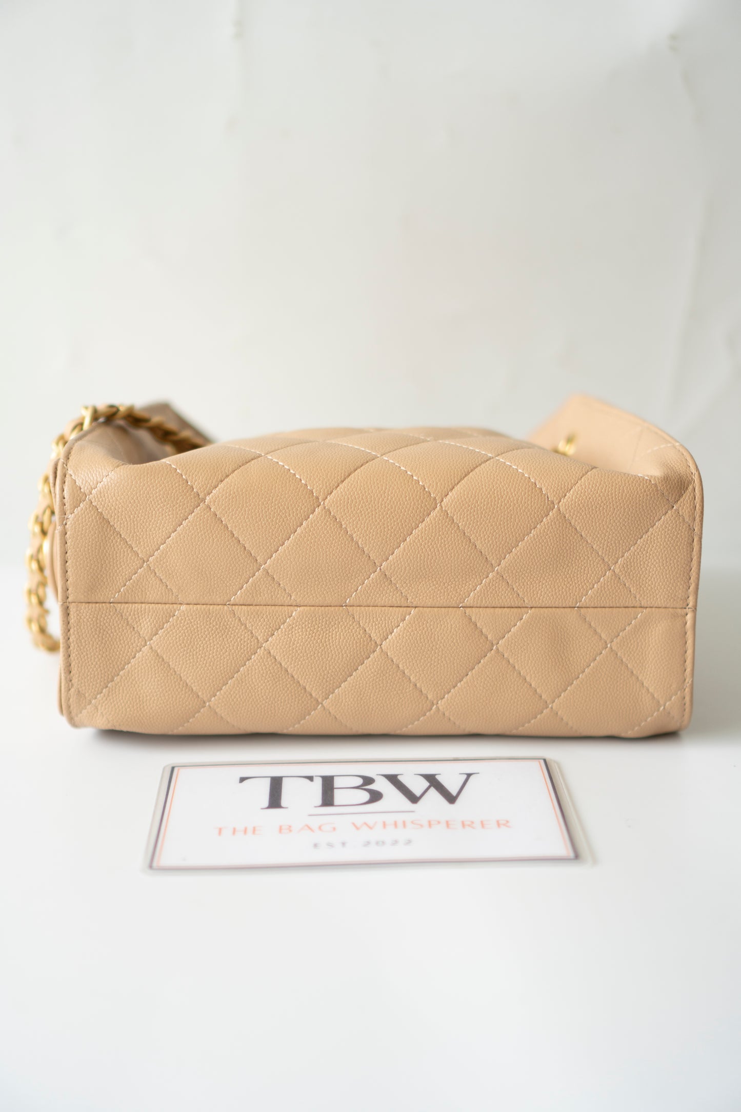 C25 Mini – Dark Beige Caviar Leather with Gold Hardware
