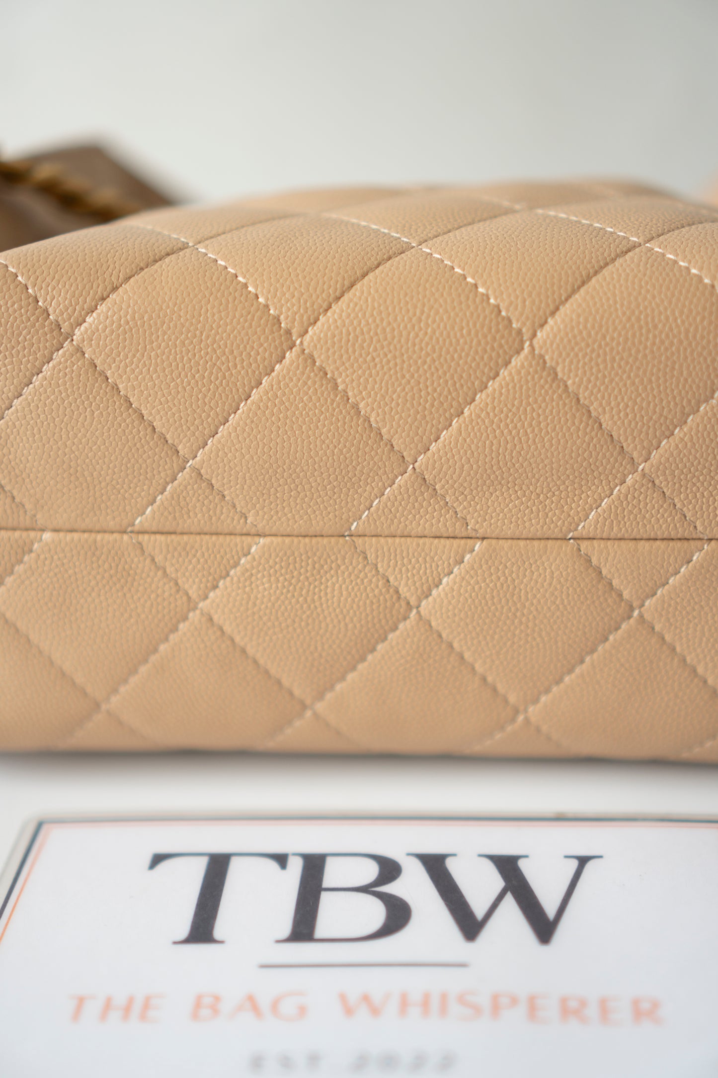 C25 Mini – Dark Beige Caviar Leather with Gold Hardware