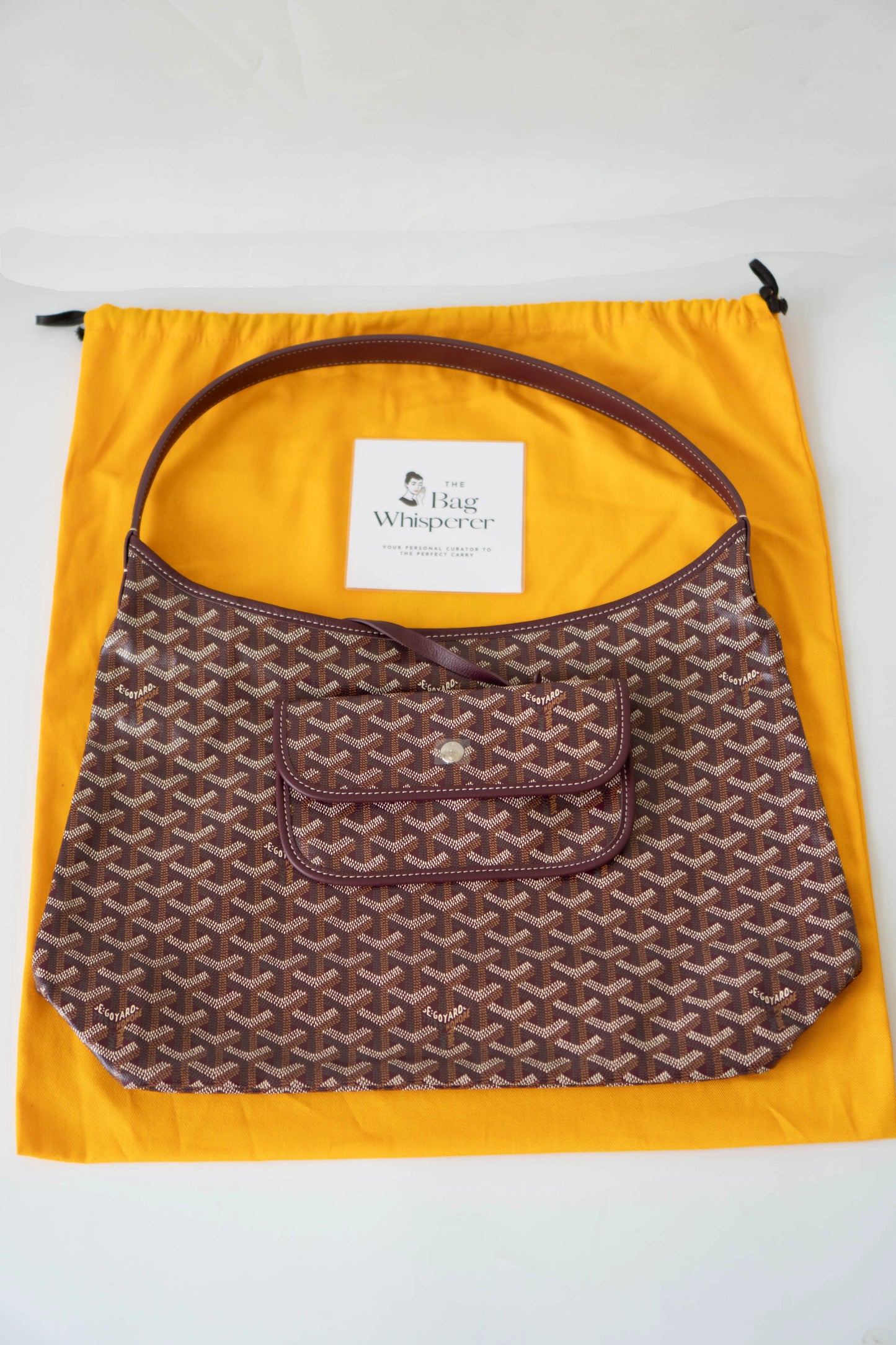 Boheme Hobo Bag – Burgundy Monogram Canvas with Leather Trim