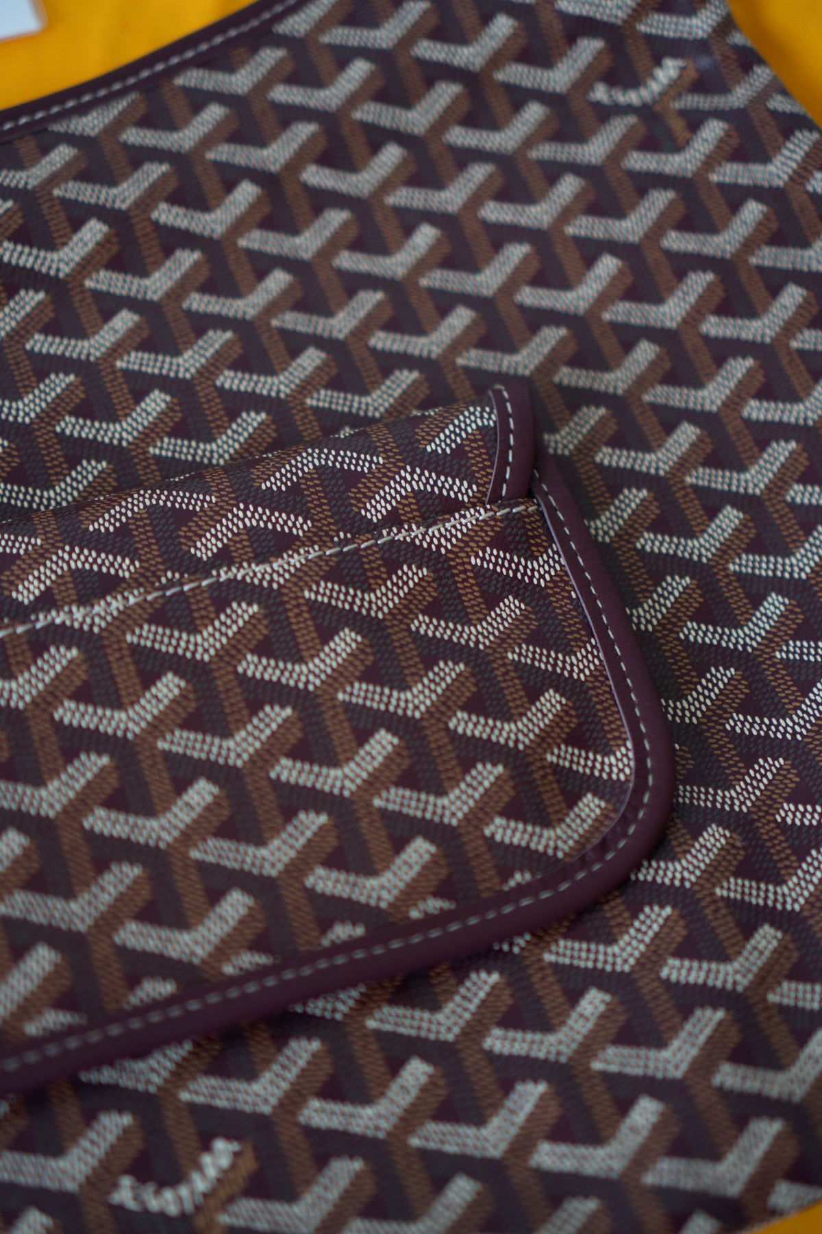 Boheme Hobo Bag – Burgundy Monogram Canvas with Leather Trim