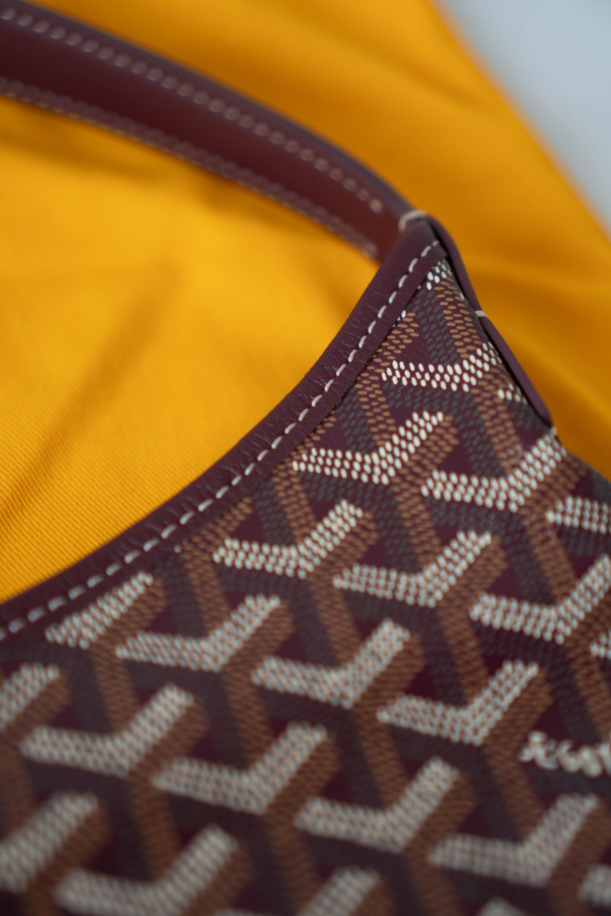 Boheme Hobo Bag – Burgundy Monogram Canvas with Leather Trim