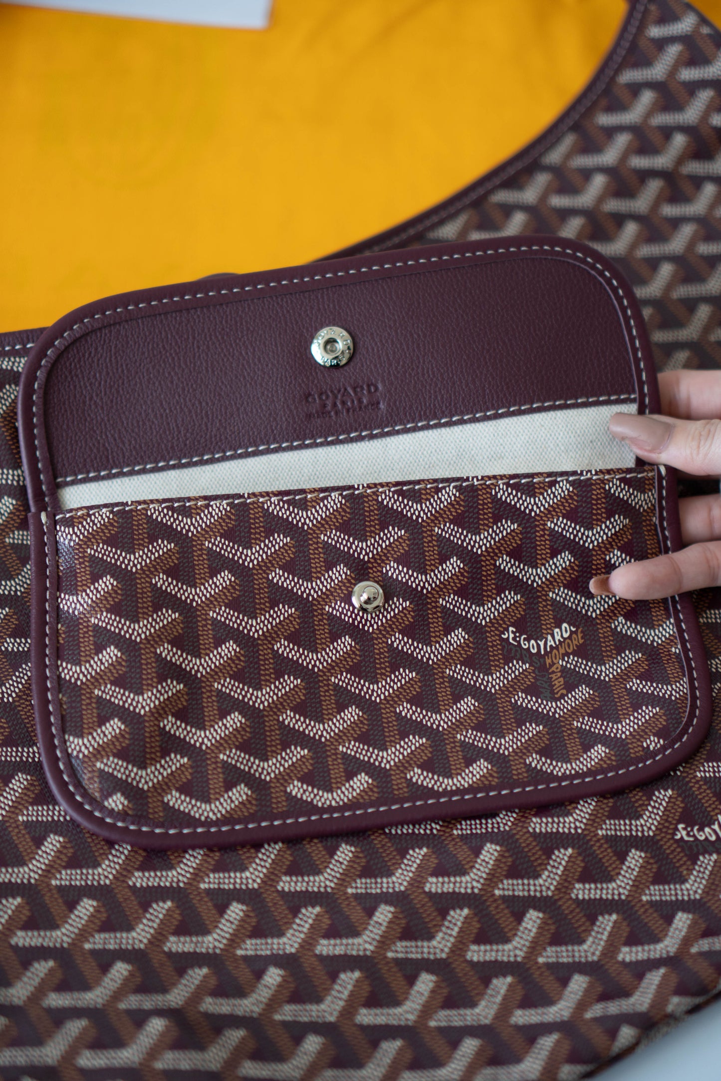 Boheme Hobo Bag – Burgundy Monogram Canvas with Leather Trim