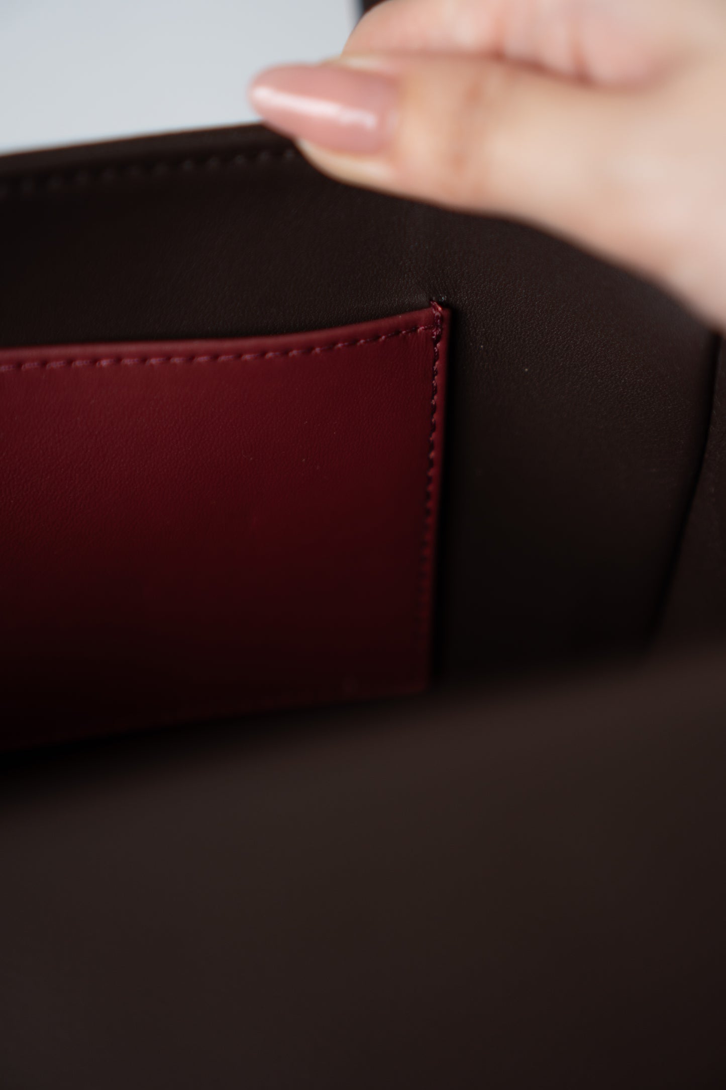 Minimal Flap Bag – Dark Brown Caviar Leather with Gold Hardware