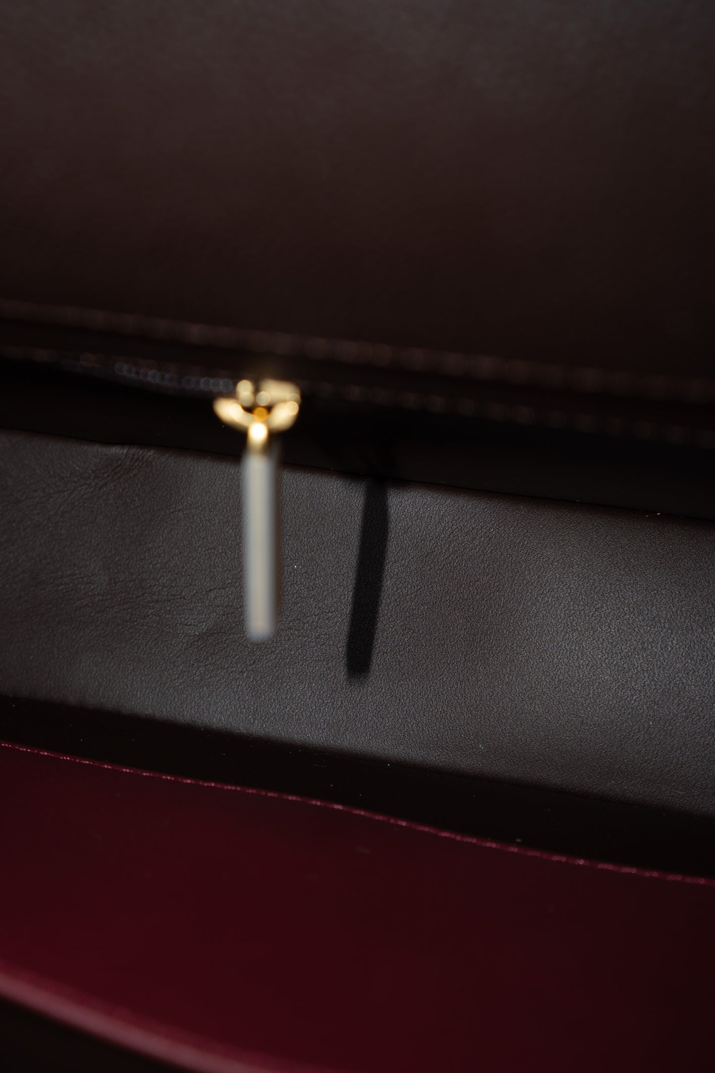 Minimal Flap Bag – Dark Brown Caviar Leather with Gold Hardware