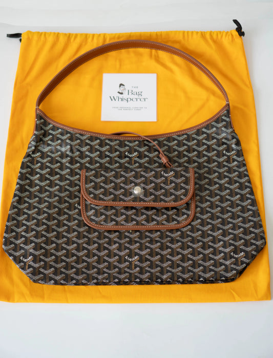 Boheme Hobo Bag – Monogram Canvas with Brown Leather Trim