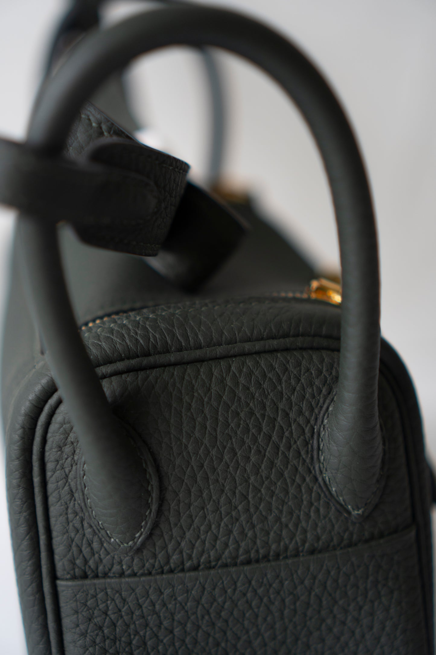Mini Lind – Vert Cypres Clemence Leather with Gold Hardware