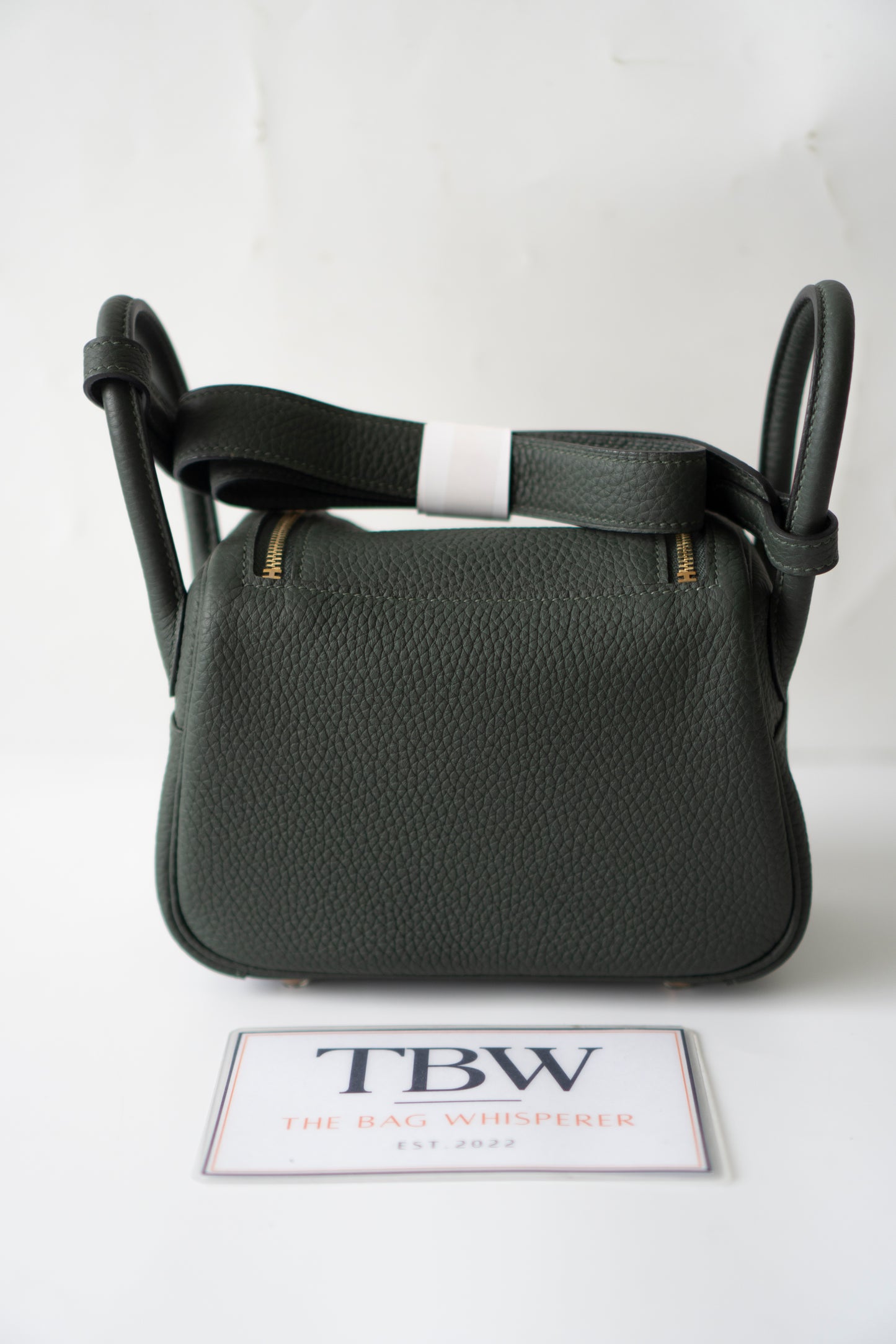 Mini Lind – Vert Cypres Clemence Leather with Gold Hardware