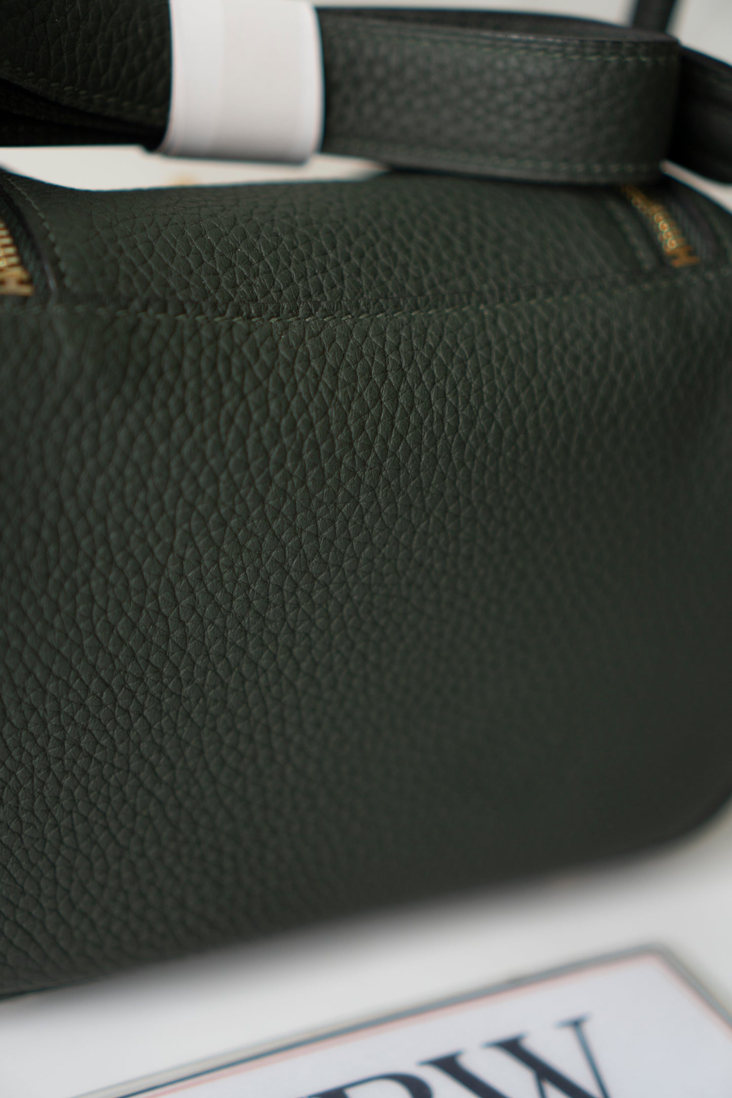 Mini Lind – Vert Cypres Clemence Leather with Gold Hardware