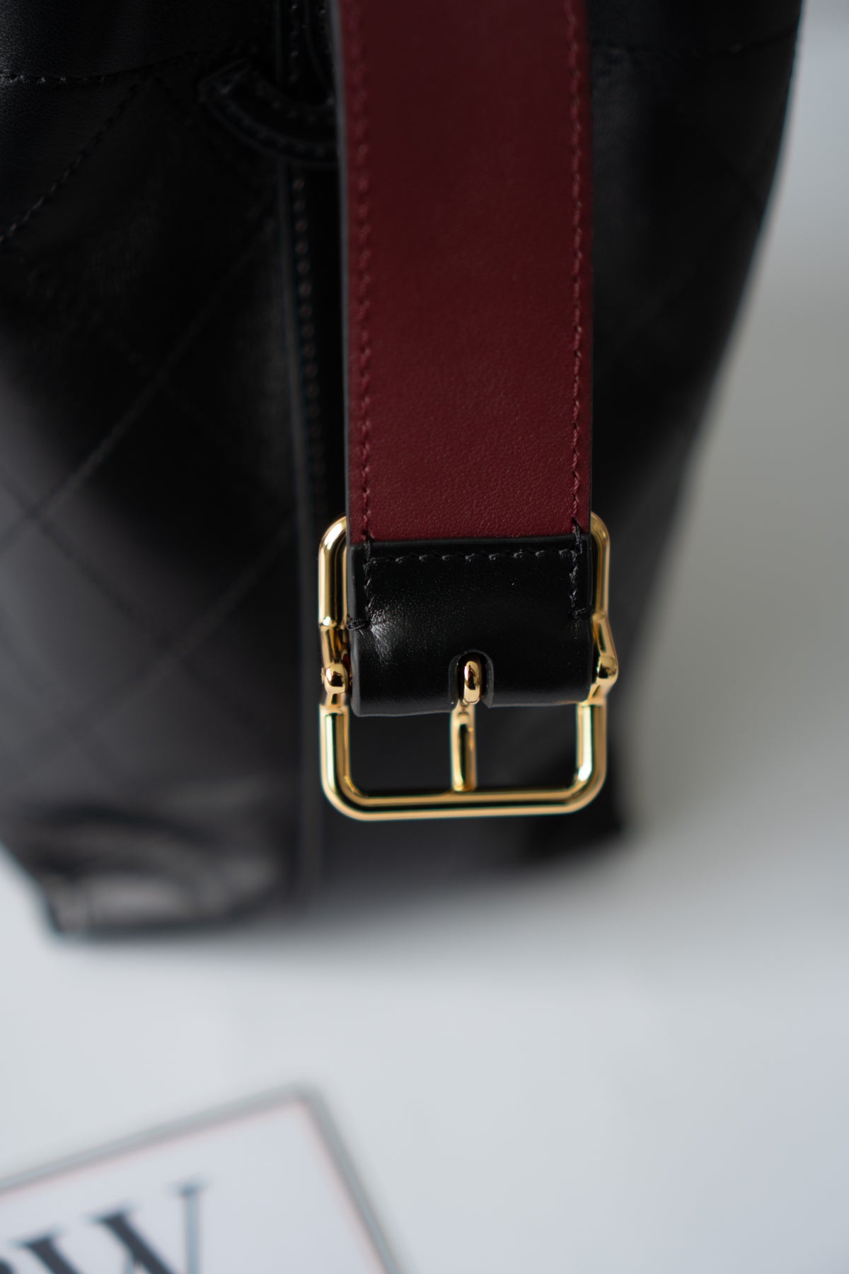 CC Small Bucket Bag – Black Quilted Lambskin with Gold Hardware