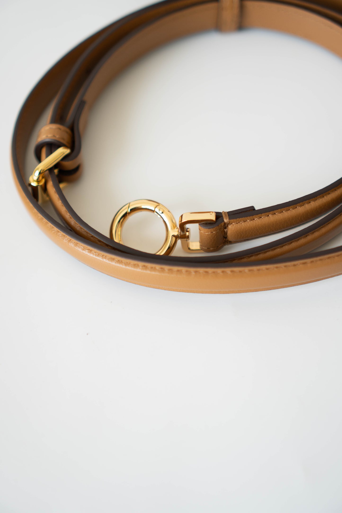 Peek a boo Mini Bag – Brown Leather with Gold Hardware