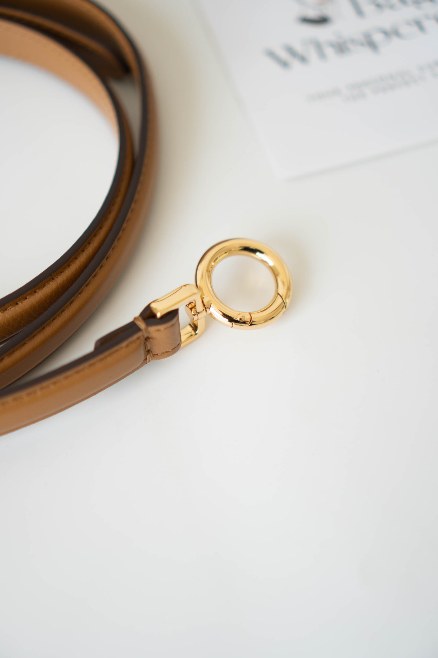 Peek a boo Mini Bag – Brown Leather with Gold Hardware