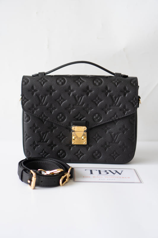Pochette Métis – Black Monogram Empreinte Leather with Gold Hardware
