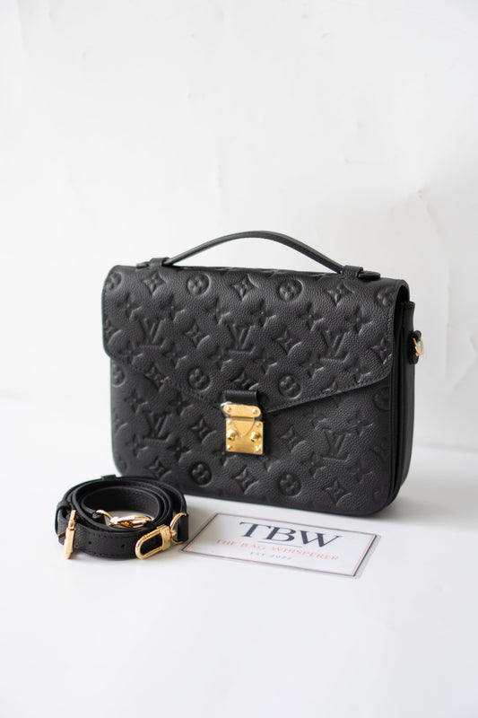Pochette Métis – Black Monogram Empreinte Leather with Gold Hardware