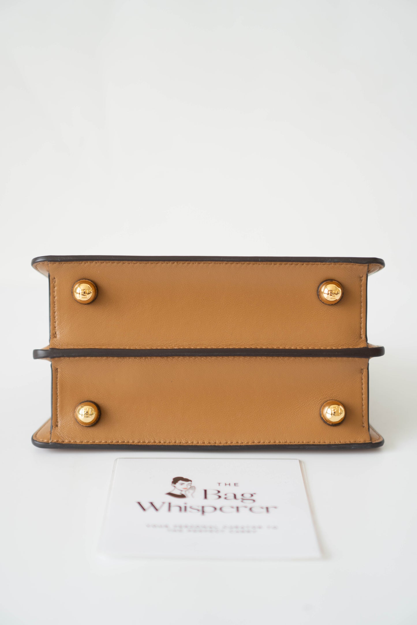 Peek a boo Mini Bag – Brown Leather with Gold Hardware