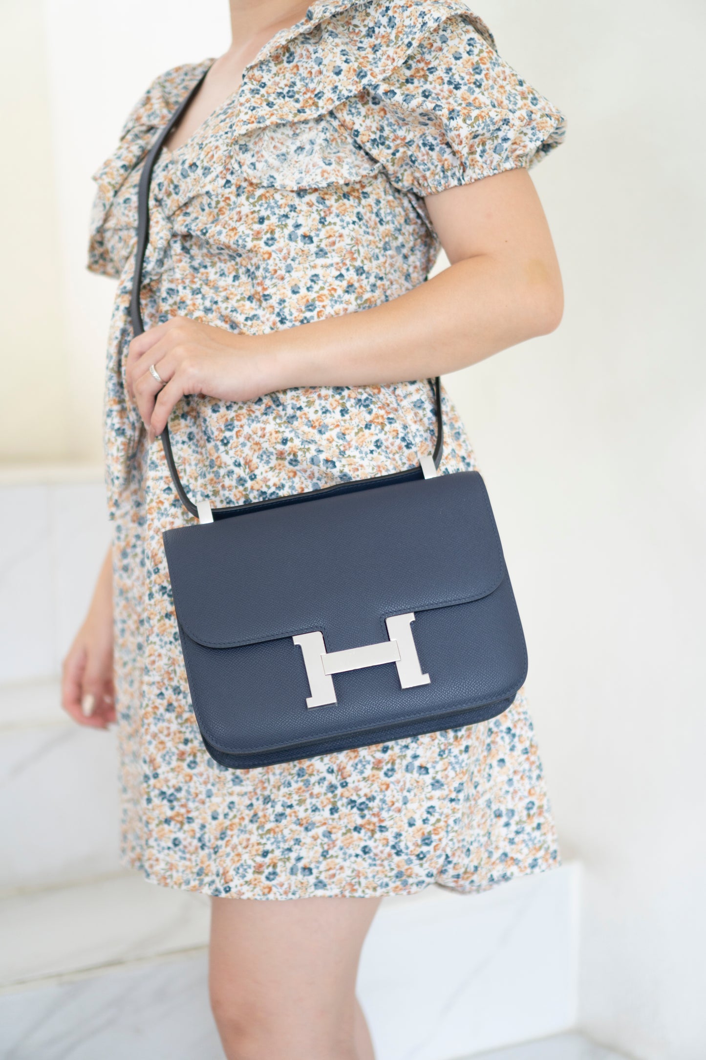 Constanc 24 – Blue Indigo Epsom with Palladium Hardware