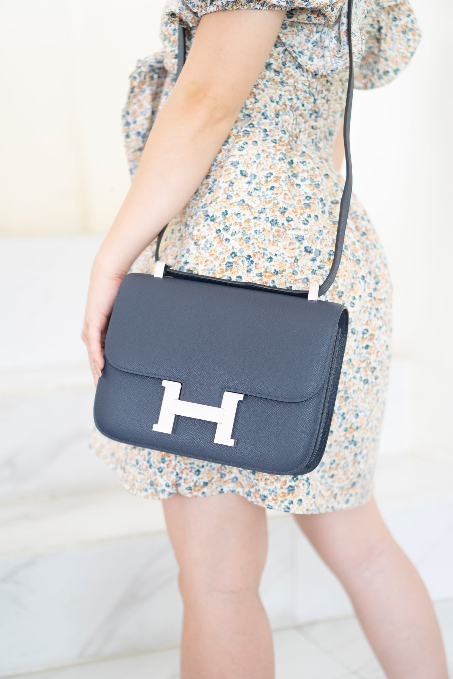 Constanc 24 – Blue Indigo Epsom with Palladium Hardware