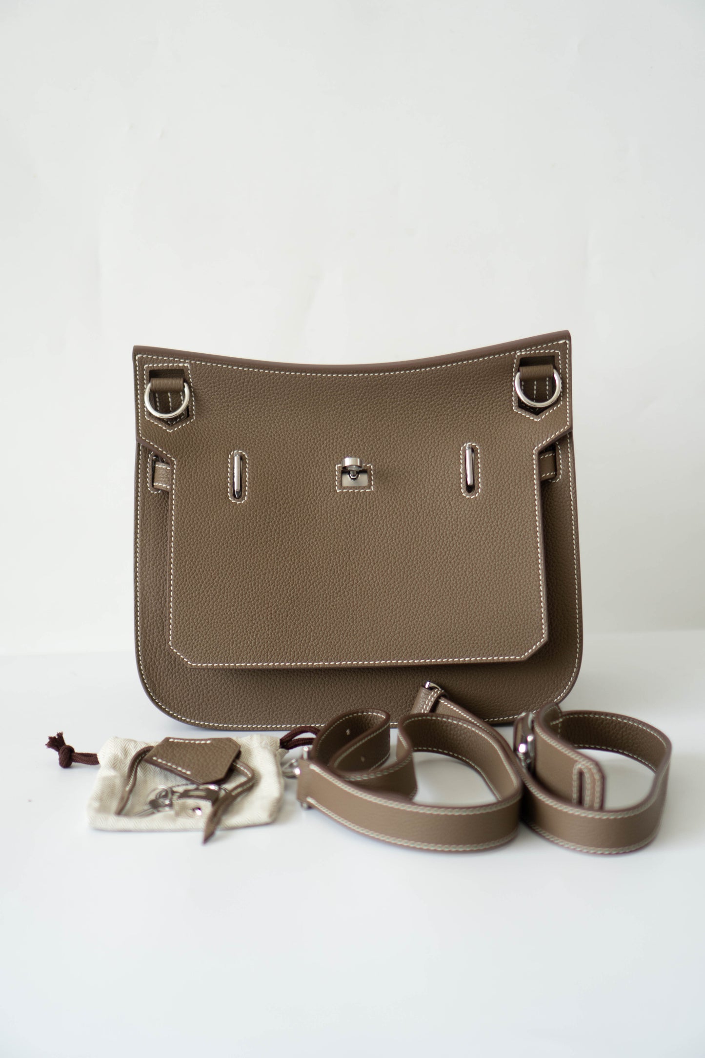 Jypsiere Bag – Etoupe Togo Leather with Palladium Hardware