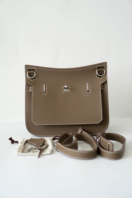 Jypsiere Bag – Etoupe Togo Leather with Palladium Hardware