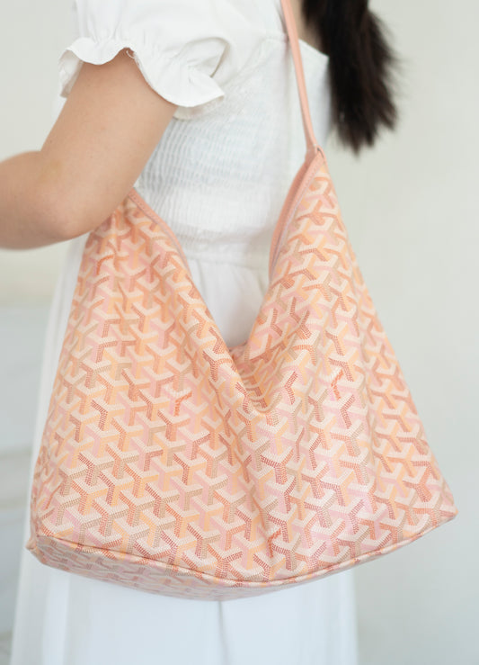 Bohème Hobo Bag – Powder Pink Limited Edition Goyardine Canvas with Pink Leather Trim