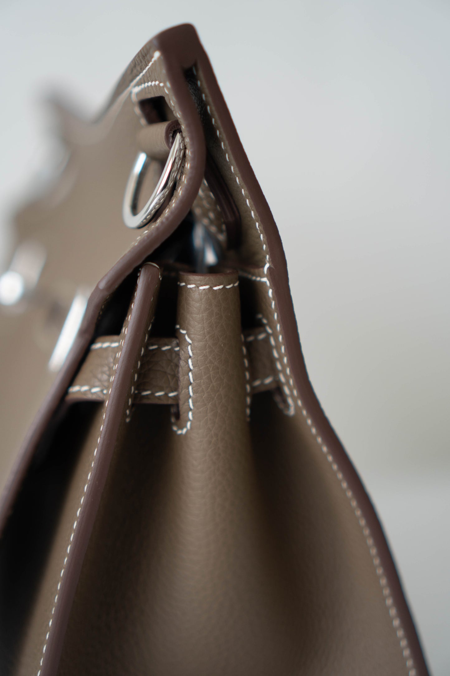 Jypsiere Bag – Etoupe Togo Leather with Palladium Hardware