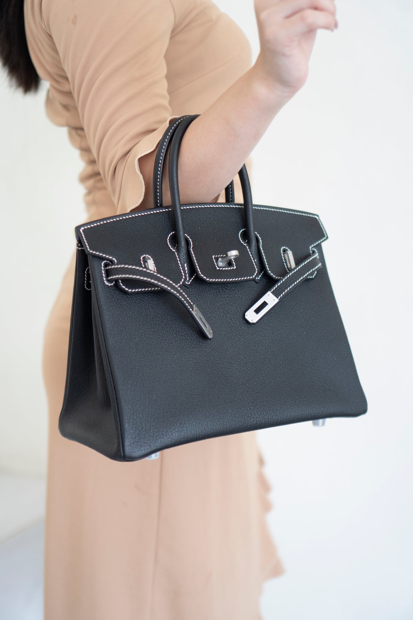 BK 25 Verso – Noir Chèvre with Blue Électrique Interior | Special Order (HSS)