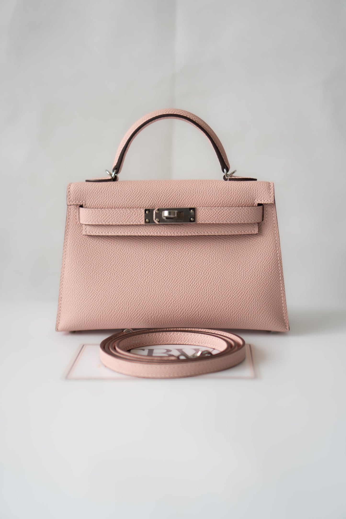 Kelly Mini II – Rose Confetti Epsom Leather with Palladium Hardware