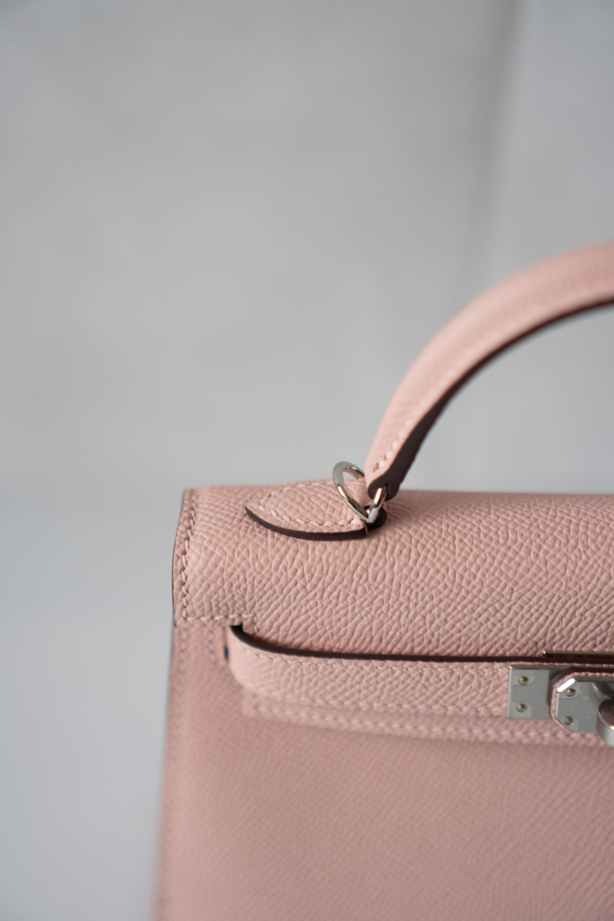 Kelly Mini II – Rose Confetti Epsom Leather with Palladium Hardware