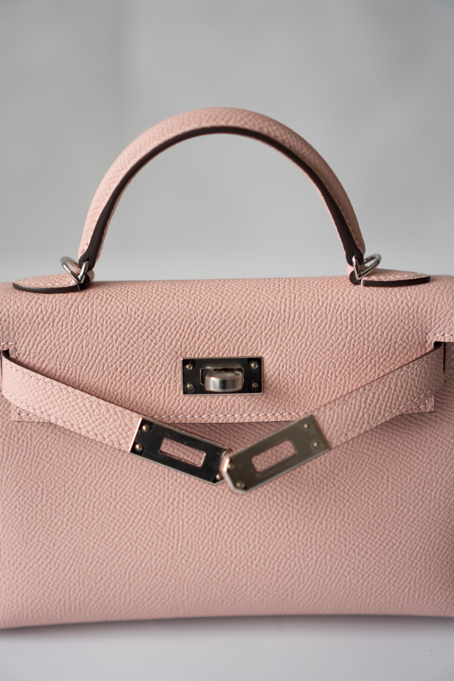 Kelly Mini II – Rose Confetti Epsom Leather with Palladium Hardware