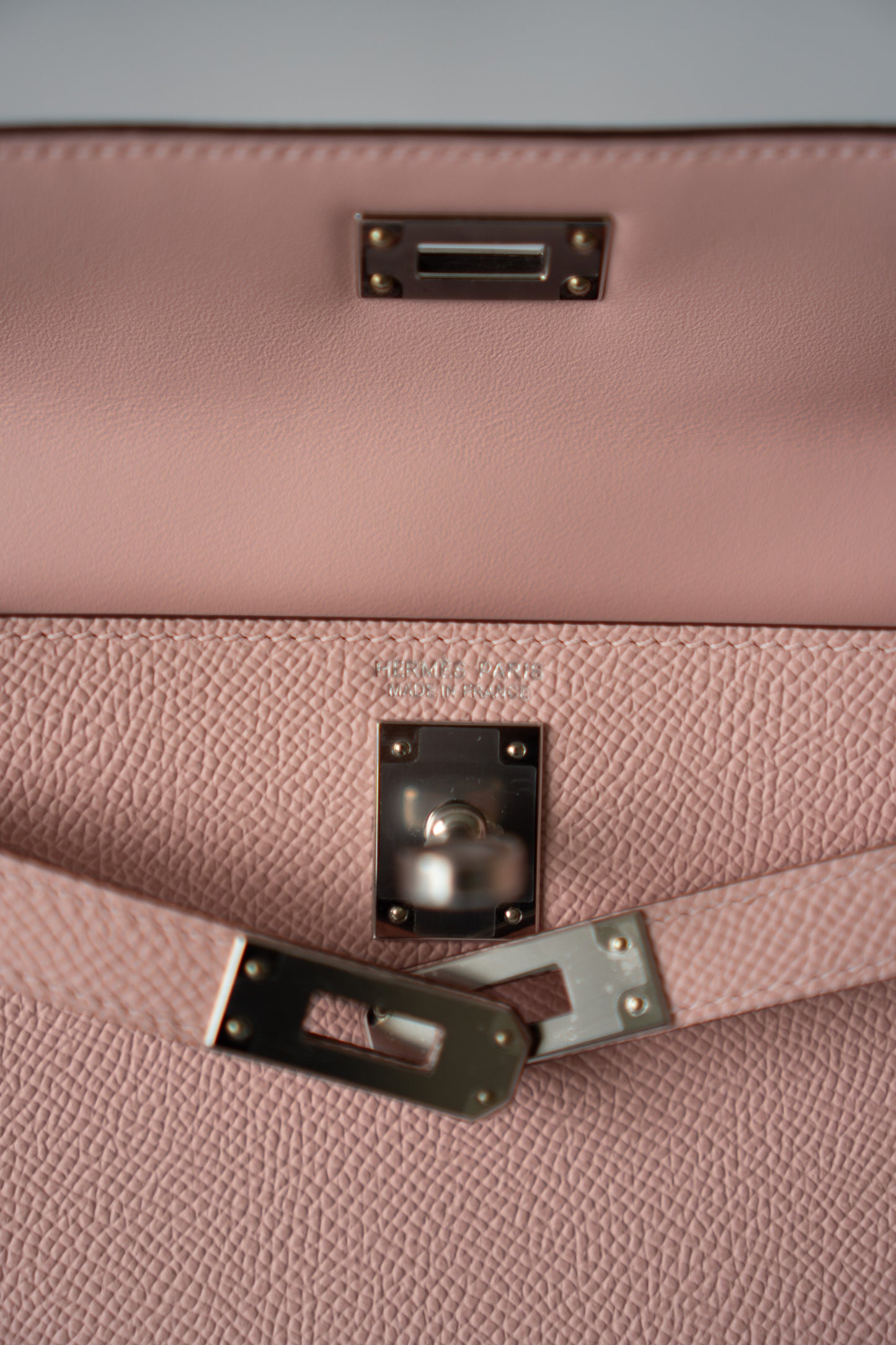 Kelly Mini II – Rose Confetti Epsom Leather with Palladium Hardware