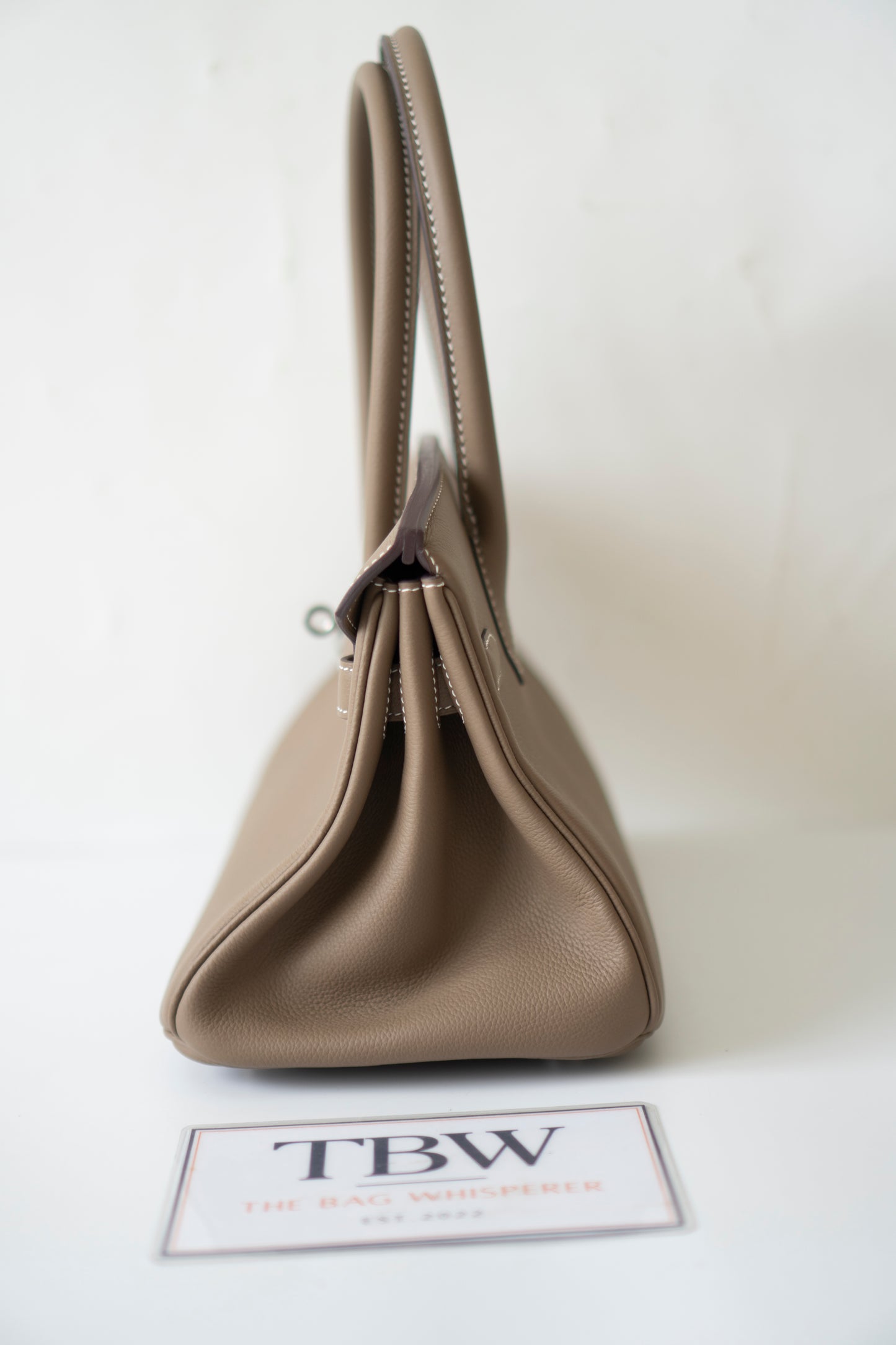 BK Shoulder 29 in Etoupe Evercolor Leather with Palladium Hardware