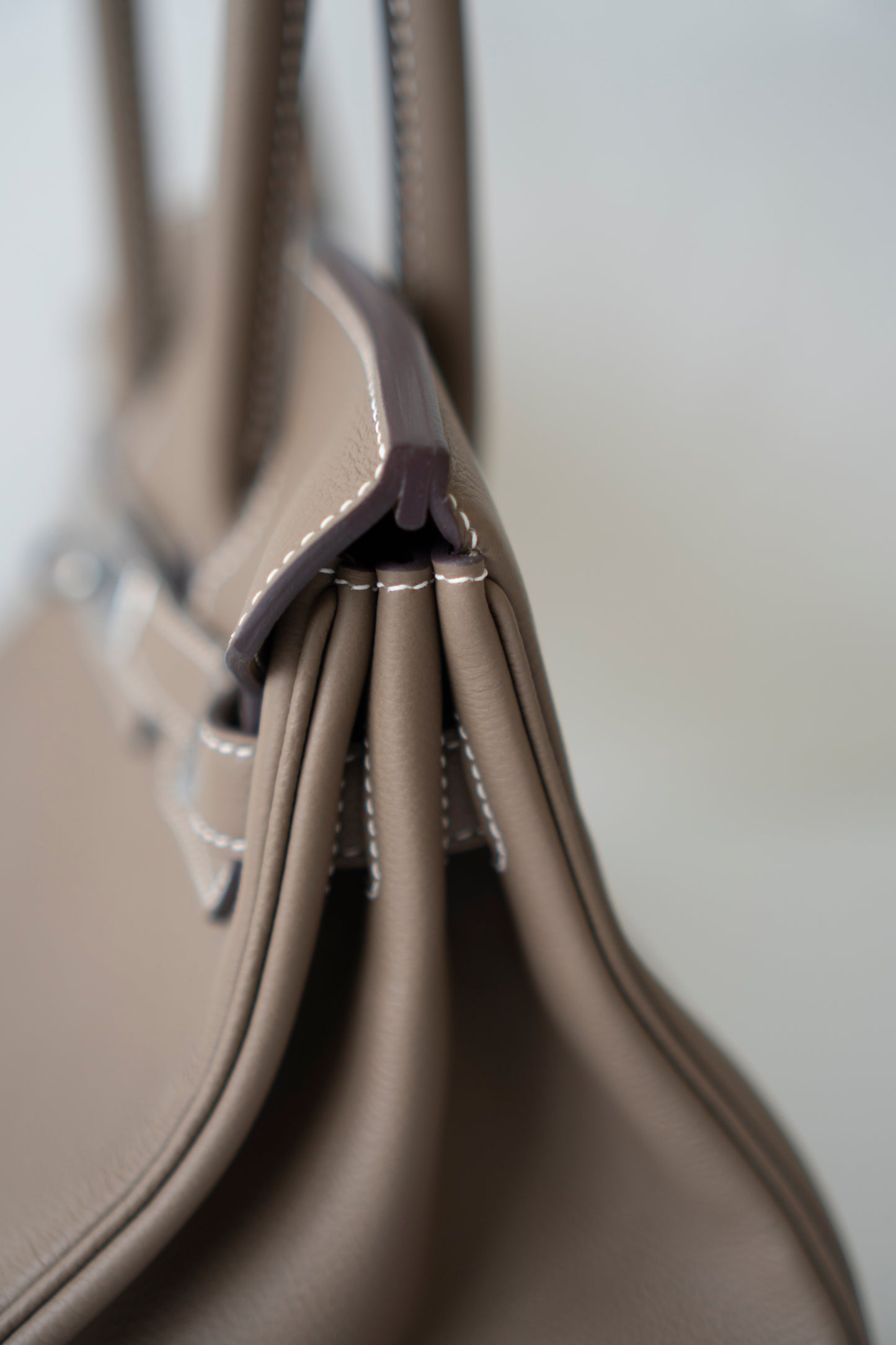 BK Shoulder 29 in Etoupe Evercolor Leather with Palladium Hardware