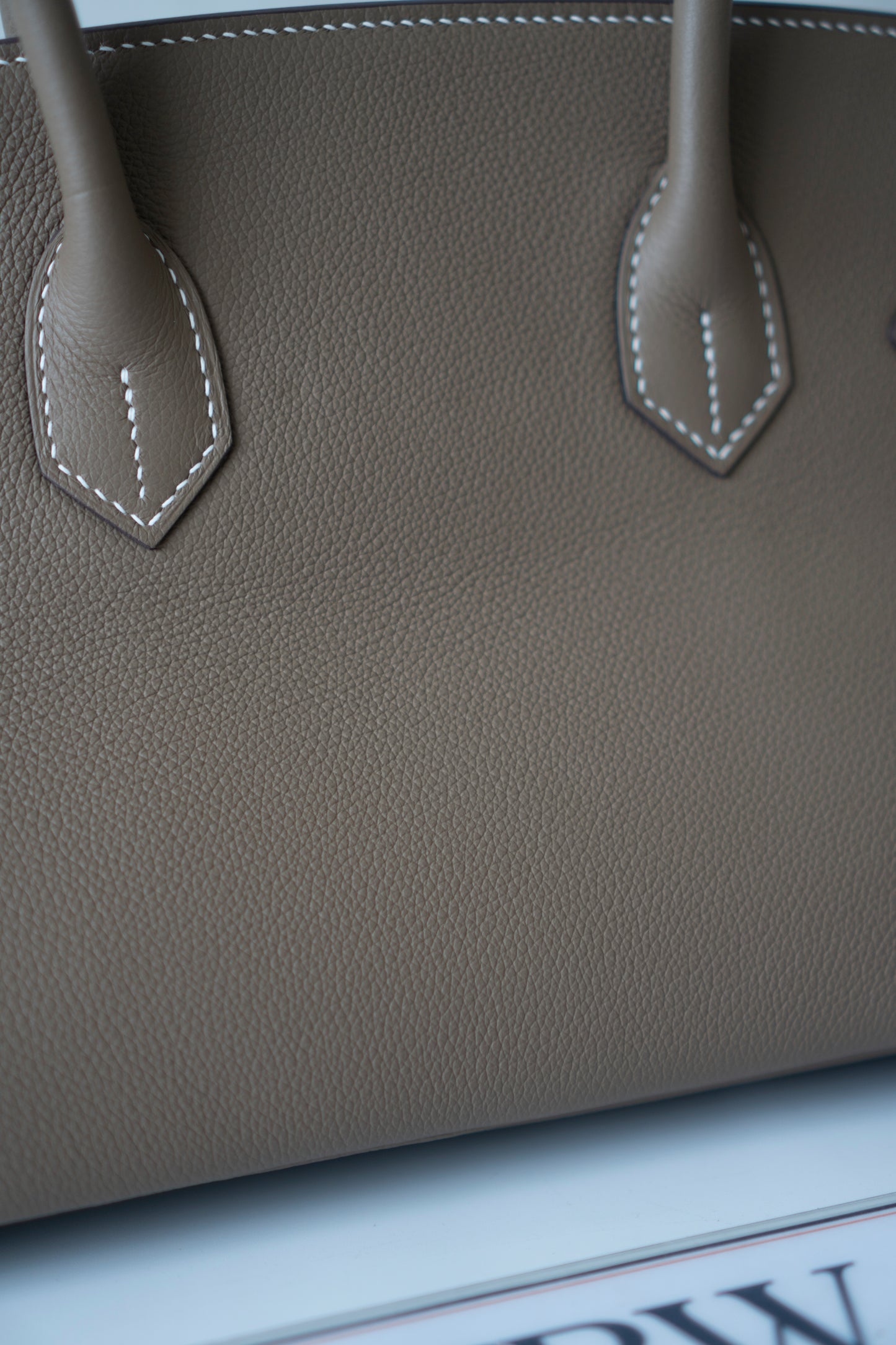 BK Shoulder 29 in Etoupe Evercolor Leather with Palladium Hardware
