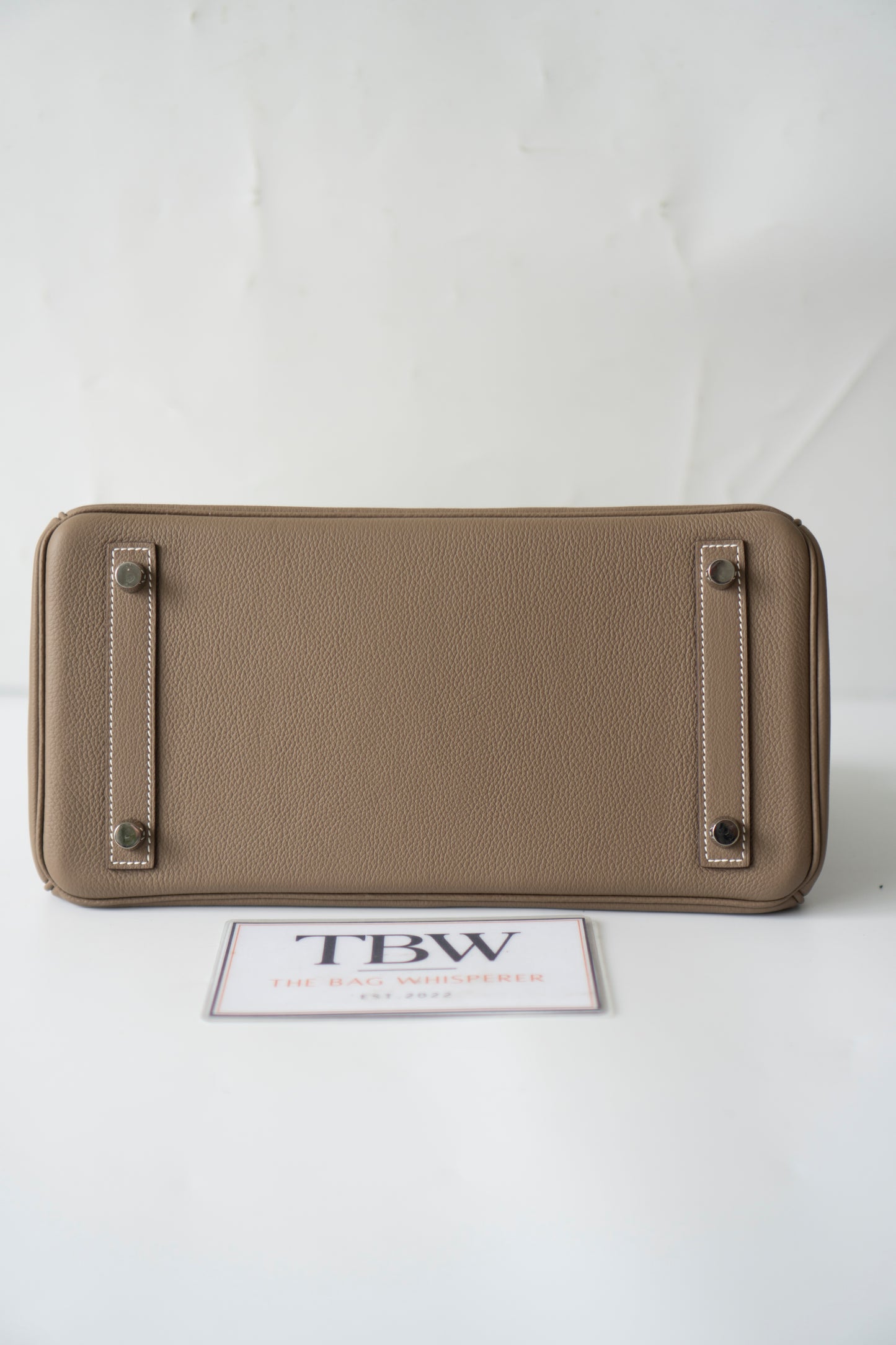 BK Shoulder 29 in Etoupe Evercolor Leather with Palladium Hardware