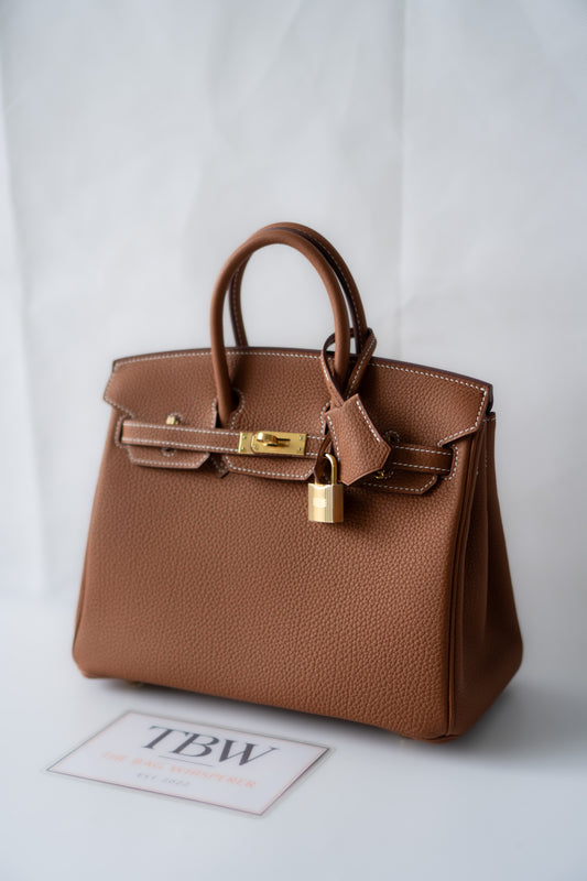BK 25 – Gold Togo Leather with Gold Hardware