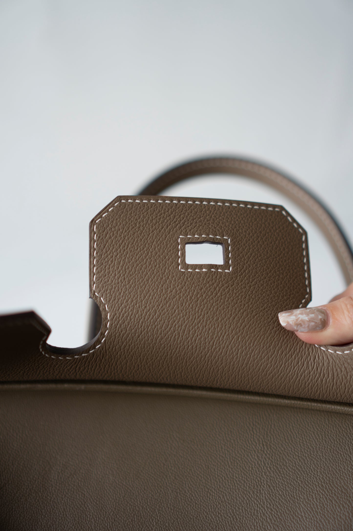 BK Shoulder 29 in Etoupe Evercolor Leather with Palladium Hardware